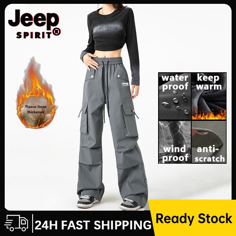 Jeep SPIRIT กางเกงกันหนาวและกันน้ําสําหรับผู้หญิงสีเทา