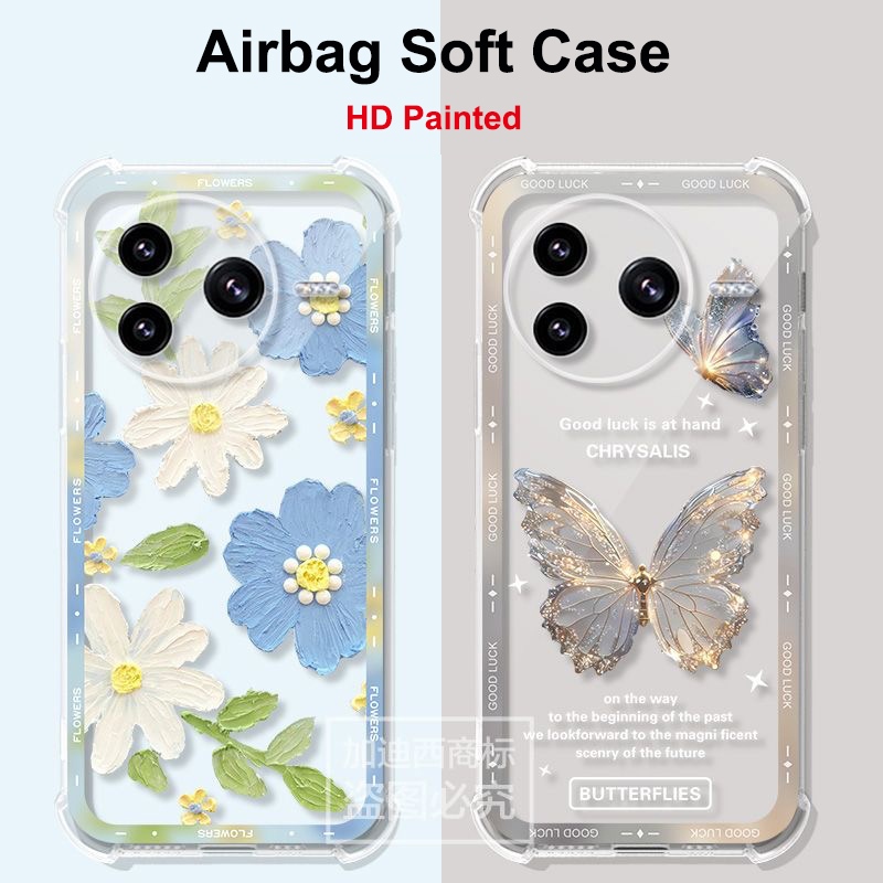 สําหรับRedmi K80 Pro 5GสําหรับRedmi K80 โปร่งใสรวมทุกอย่างTPU Anti-FallซิลิโคนสําหรับRedmi K80Pro 5G