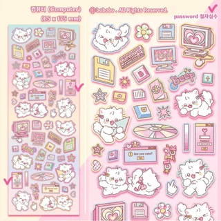 เกาหลี bobo สติกเกอร์บัญชีมือโน๊ตบุ๊ควางแผนไดอารี่สมุดภาพเครื่องเขียน DIY สติกเกอร์ตกแต่งน่ารักการ์ตูนคู่มือสติกเกอร์