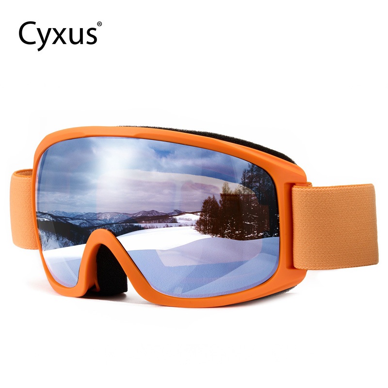 Cyxus แว่นตาสกีแว่นกันแดดไม่โพลาไรซ์ชิ้นเดียวอินเทรนด์ Neutral Double-layer กระจกป้องกันหมอกเหมาะสําหรับผู้ชายและผู้หญิง 1232