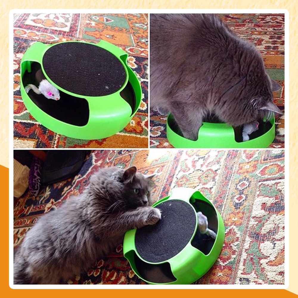 ของเล่นสัตว์เลี้ยง ของเล่นแมว ของเล่นจานเสียงแมว เกมส์แมวจับหนู Catch the Mouse motion cat toy ราคา ถูกที่สุด ดีลบีเคเค แกลเลอรีภาพที่ 9