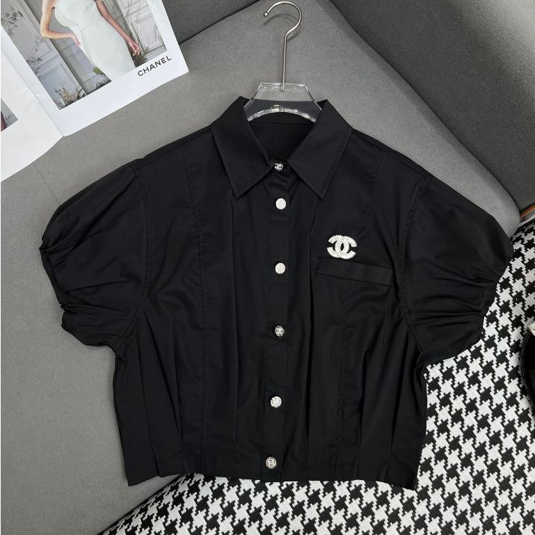 Ch เสื้อเชิ้ตผู้หญิง เสื้อเชิ้ตผ้าฝ้าย คุณภาพดี