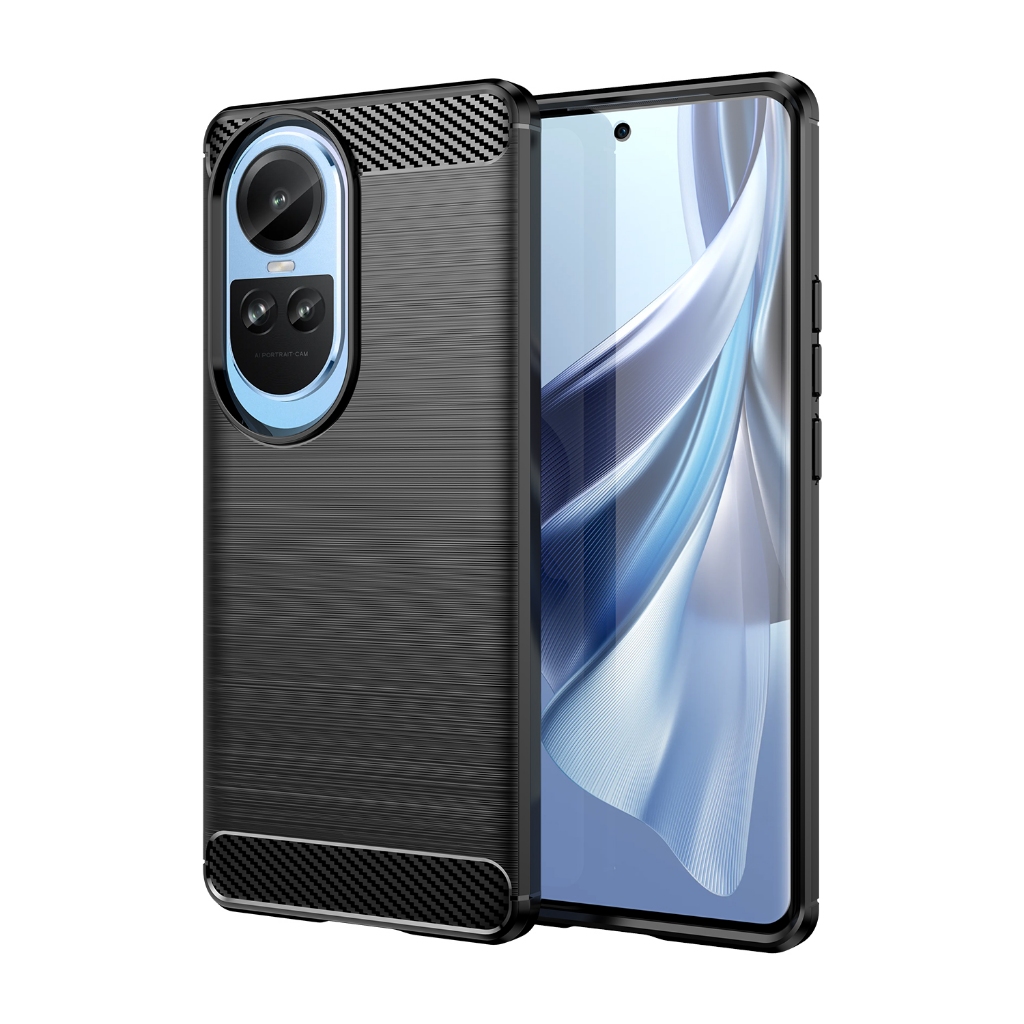 สําหรับoppo Reno 10 5G /Oppo Reno 10 Pro 5G ,แปรงคาร์บอนไฟเบอร์ป้องกันกรณีเปลือกนุ่ม,ป้องกันการตก,ป้องกันรอยขีดข่วน,ป้องกันเคสโทรศัพท์ธุรกิจ