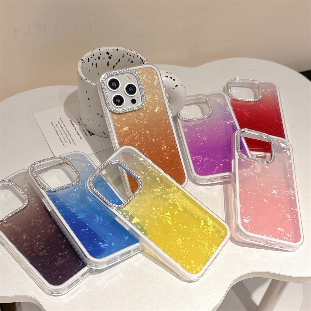 เคส IPhone ไล่โทนสี 3-in-1 สําหรับ IPhone 16 ProMax 15ProMax 15Plus 13 12 11 14 กรณี