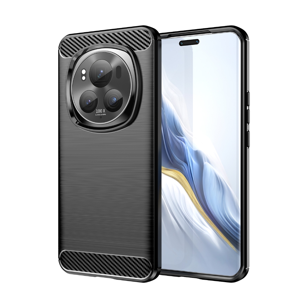 สําหรับ Honor Magic 6 Pro 5G ,เคสป้องกันคาร์บอนไฟเบอร์ที่แปรงแบบนิ่ม,ป้องกันการตก,ป้องกันรอยขีดข่วน,ปกป้องเคสโทรศัพท์ธุรกิจ