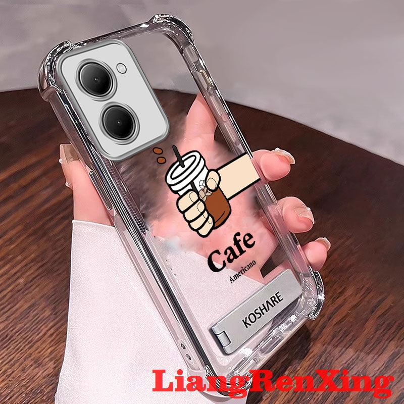 FOR เคส Case สำหรับ VIVO Y36 4g  VIVO Y36 5g 2023 VIVO y27s Y78 Y76 5g  y72 5G โทรศัพท์ปลอก softcase ซิลิโคนกันกระแทกปกการออกแบบใหม่กับผู้ถือล้างความงามกาแฟ SJCBKF01 - รูปที่ 5