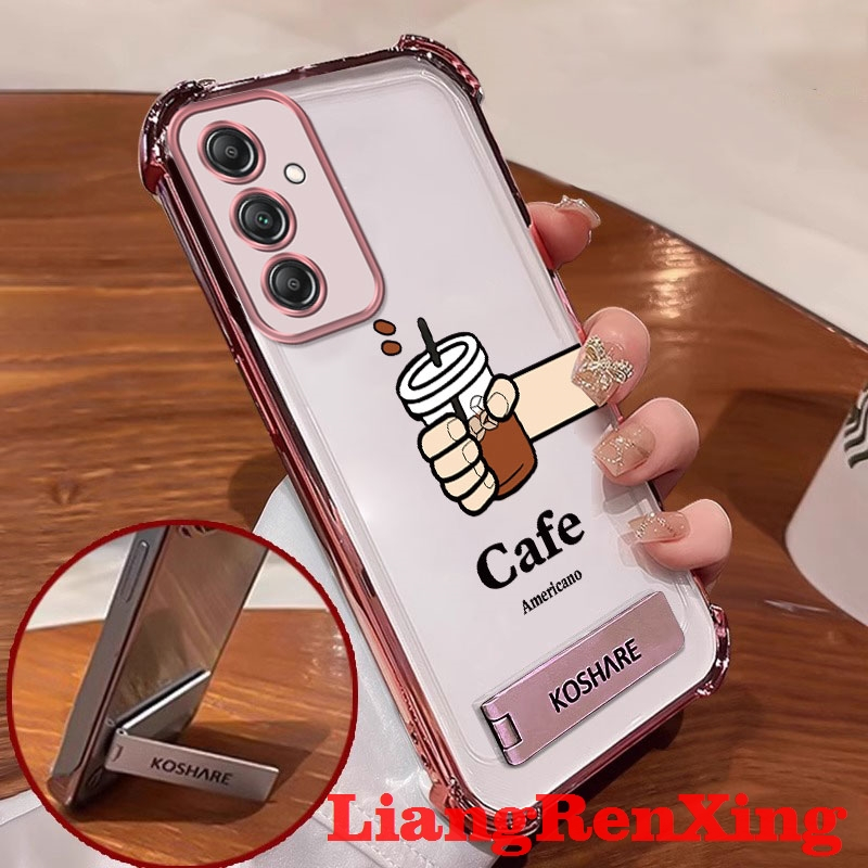FOR เคส Case สำหรับ Samsung A55 5g 2023 Samsung A35 A36 5g โทรศัพท์ปลอก softcase ซิลิโคนกันกระแทกปกการออกแบบใหม่กับผู้ถือล้างความงามกาแฟ SJCBKF01