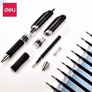 Letit | Combo 12 Deli ปากกาหมึกเจล ขนาด 0.5 มม. สำหรับใช้ในสํานักงาน โรงเรียน