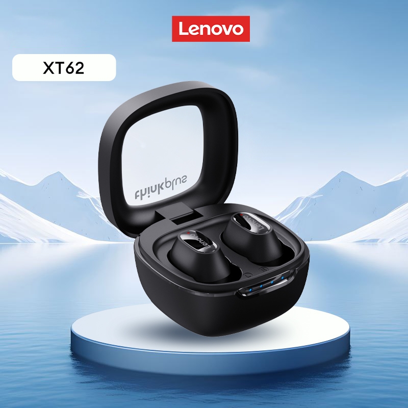 Lenovo XT62 ชุดหูฟังบลูทูธชุดหูฟังไร้สายสเตอริโอลดเสียงรบกวนสัมผัสซับวูฟเฟอร์สแตนด์บายนานพิเศษกันน้ําบลูทูธ 5.2