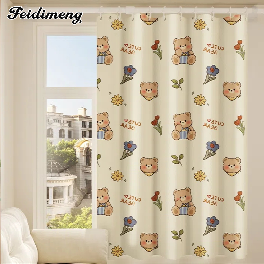 FDM พร้อมส่ง ม่าน ผ้าม่านทึบกันแสง กันร้อน UV ม่านประตู เนื้อผ้าสวย สามารถกันแสงได้