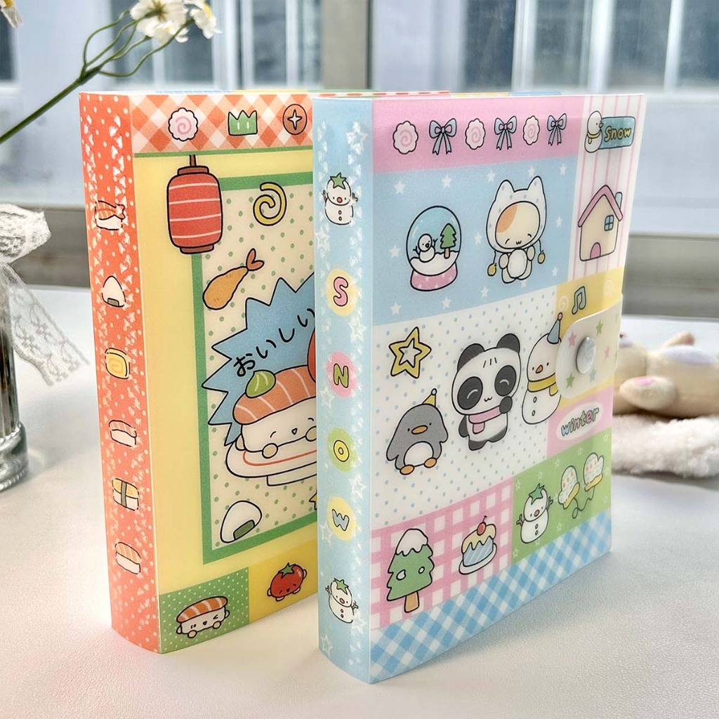 A6 Storage Book Cut Film Sticker Storage Four-leaf Clover Showa สไตล์โบราณ Fixed Page Storage