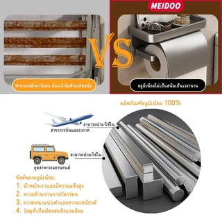 MEIDOO ชั้นวางม้วนกระดาษ อลูมิเนียม กันน้ํา ไม่เป็นสนิม หรูหรา สีดํา สีเทา