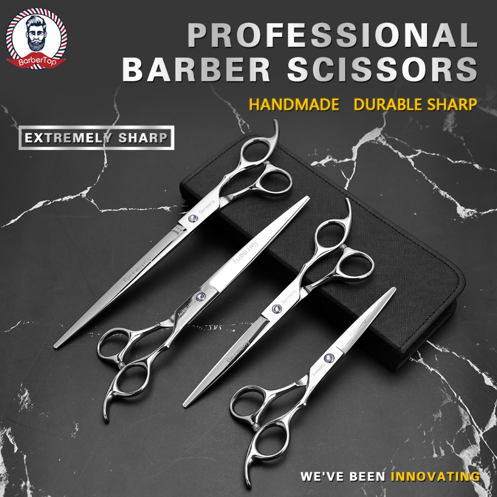 TonyS Exclusive Hair Clippers Professional Hair Clippers 6/7/8/9-Inch Flat Cut Bangs Silver Thinning