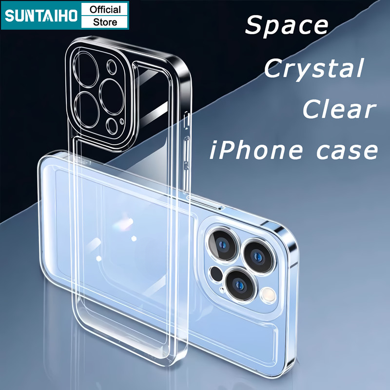 Suntaiho เคสไอโฟน คุณภาพสูงแฟชั่นโปร่งใสปลอกพรีเมี่ยม TPU เคสโทรศัพท์สําหรับ Iphone 16 15 14 12 13 11 Pro Max IP 7 8 Plus Iphon X XS XR XsMax กันกระแทกปกหลัง