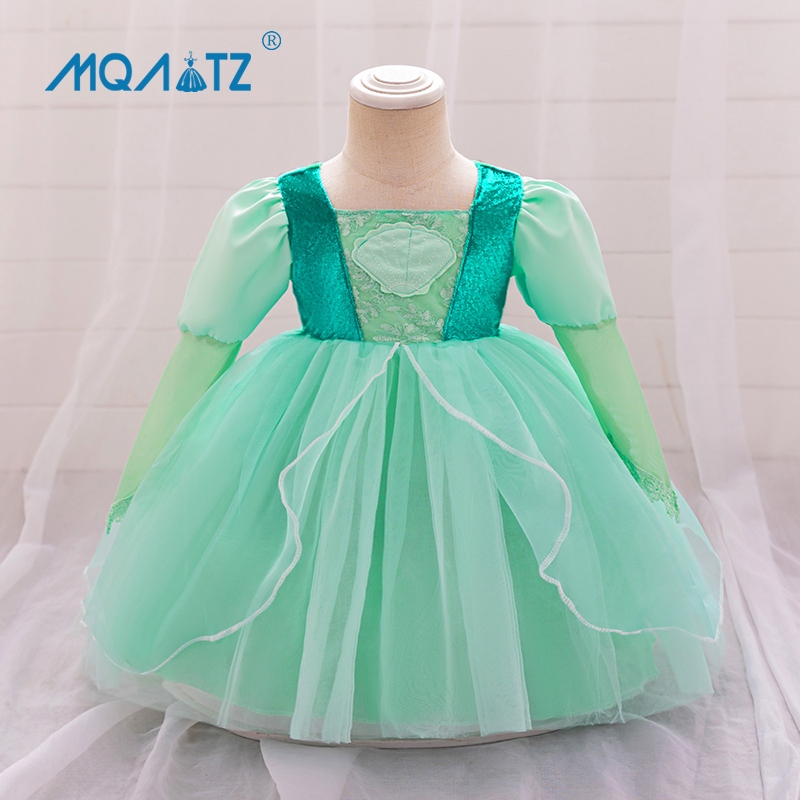 Mqatz คอสเพลย์เด็กวัยหัดเดิน 1st วันเกิดชุดสําหรับเสื้อผ้าเด็กทารกชุดเจ้าหญิง Baptismal Party เครื่อ