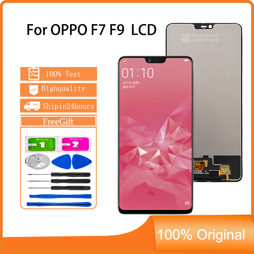 จอแสดงผลต้นฉบับ OPPO F7 F9 เปลี่ยนหน้าจอสัมผัส LCD