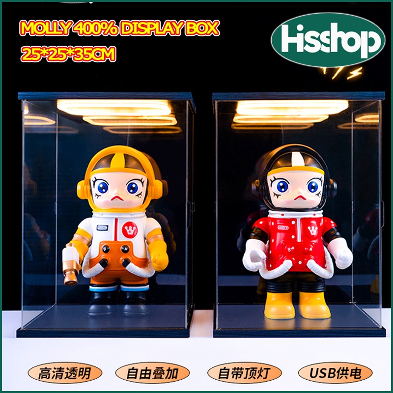 กล่องใส่โมเดลกล่องโชว์ 400% 25*25*35cm กล่องมอลลี่ กล่องโมเดล ประตูหน้าสามารถเปิดได้,กล่องอะคริลิคใส