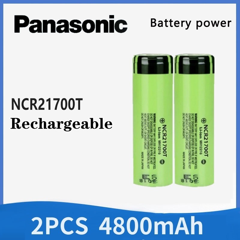 Panasonic NCR21700T 3.7V 4800mAh แบตเตอรี่ลิเธียมแบบชาร์จไฟได้ได้สูงถึง 21700 สําหรับไฟรถยนต์ที่มีประสิทธิภาพ
