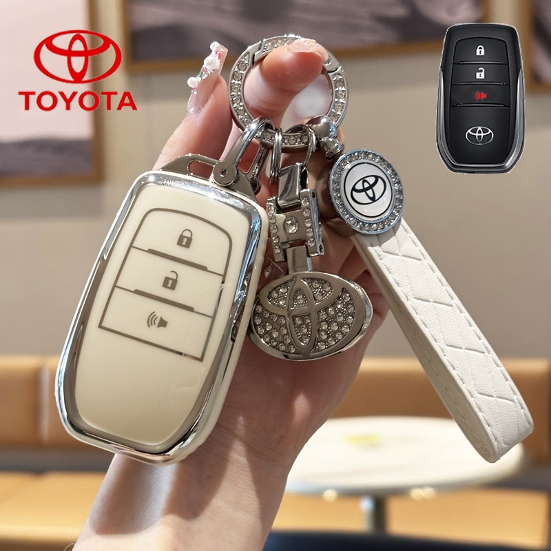 Toyota Key Cover Holder พวงกุญแจสําหรับ Toyota Fortuner/Revo/Innova/Harrier Remote Key Case พวงกุญแจ