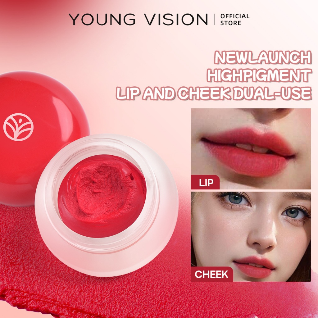 YOUNG VISION อายแชโดว์บลัชออน 6 สี, แต่งหน้านู้ด, เป็นธรรมชาติ, ละเอียด, เม็ดสีสดใส, บลัชออนเนื้อแมตต์กํามะหยี่ติดทนนาน