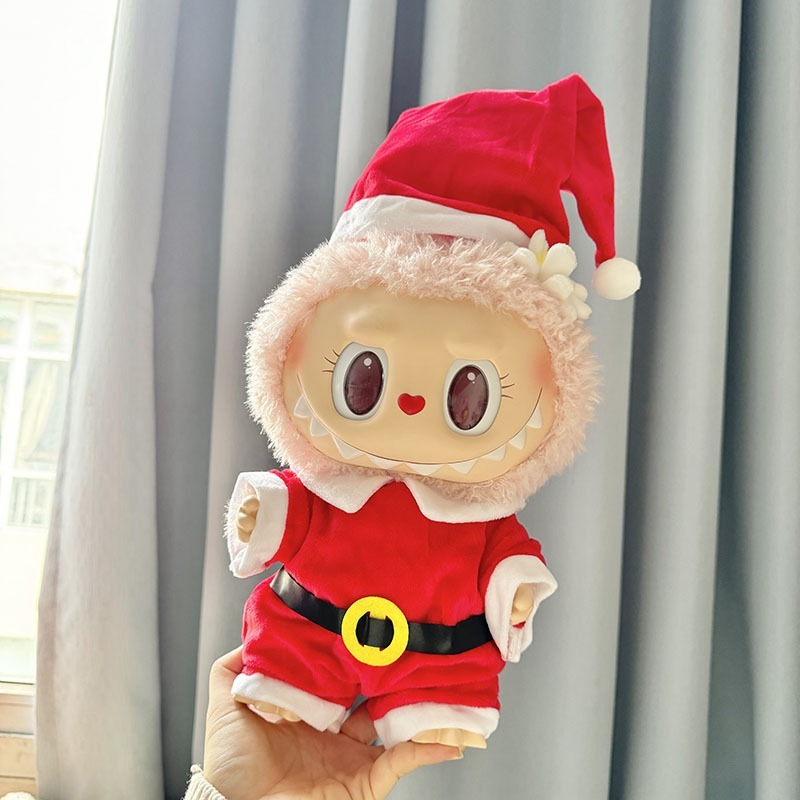 โปรโมชั่นคริสต์มาส ชุด mokoko ชุด labubu 38 cm ชุดเซ็ท labubu clothes ชุด labubu time to chill