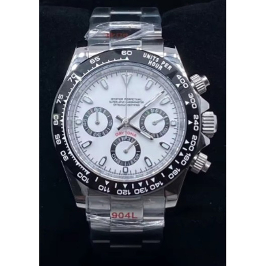 นาฬิกาการเคลื่อนไหวควอตซ์39มิลลิเมตรสแตนเลสกรณีกระจกแซฟไฟร์สายนาฬิกาแพนด้าตา