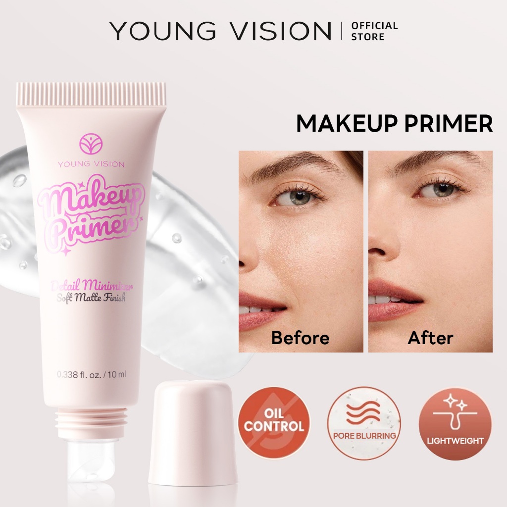 YOUNG VISION ครีมพื้นฐานก่อนแต่งหน้า สำหรับแยกผิวหน้า ลดรูขุมขน และทำให้ผิวหน้าบรรจุแสง สามารถปกปิดรอยต่างๆได้