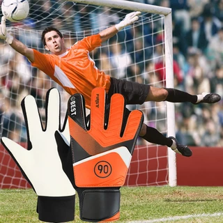1 คู่ Fussball Goal Keeper ถุงมือสําหรับเด็ก Latex ฟุตบอลผู้รักษาประตู Mitts Anti-collision ลื่น Breathable อุปกรณ์กีฬา