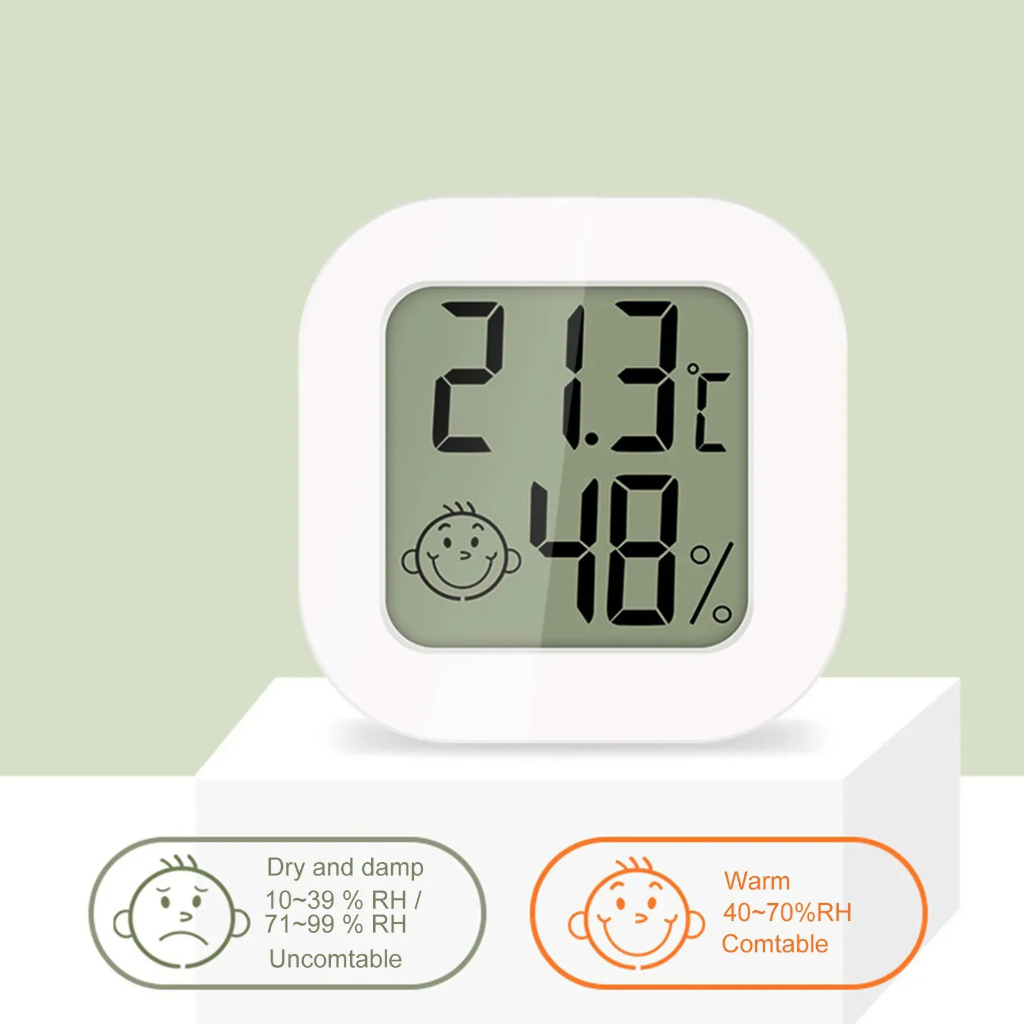 ไร้สายสําหรับสมาร์ทเครื่องวัดอุณหภูมิความชื้นสําหรับ Humidors Home LCD หน้าจอดิจิตอลเครื่องวัดอุณหภูมิเครื่องวัดความชื้น Mon
