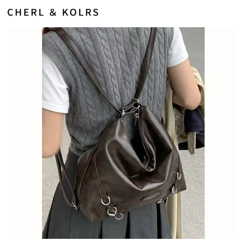 C&k กระเป๋าโท้ทวินเทจสําหรับสุภาพสตรีซอกและอเนกประสงค์หัวเข็มขัดปรับได้กระเป๋าสะพายไหล่ความจุขนาดใหญ่แบบสบาย ๆ
