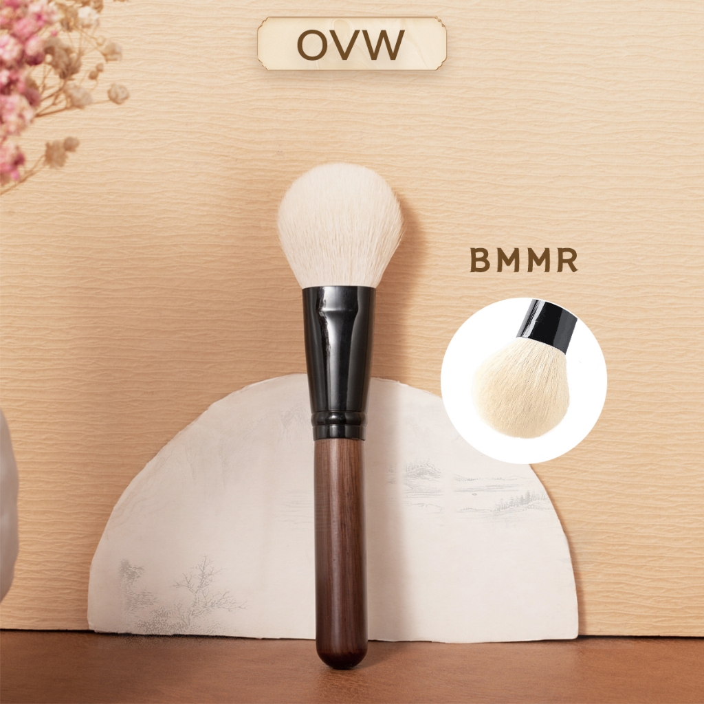 【OVW】 1pcs แปรงปัดแก้มขนแพะแบบพกพา BMM