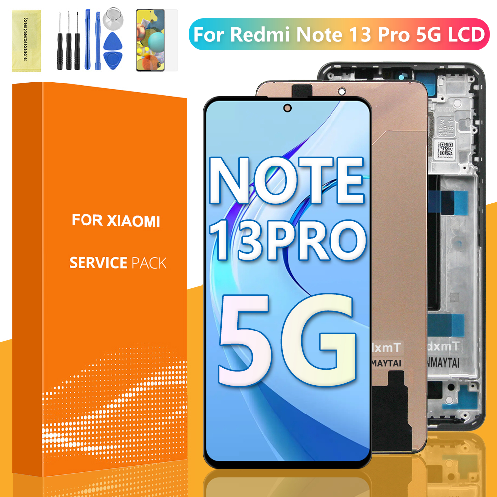 Xiaomi Redmi หมายเหตุ 13 Pro 5G LCD 2312DRA50C จอแสดงผลหน้าจอสัมผัสชุด Poco X6 23122PCD1G Digitizer 