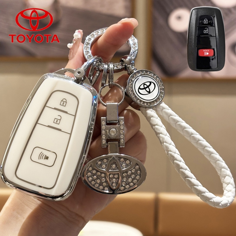 ฝาครอบกุญแจโตโยต้า เหมาะสําหรับ Toyota CHR/camry/altis/corolla cross/corolla altis Key Case อุปกรณ์เสริมพวงกุญแจ