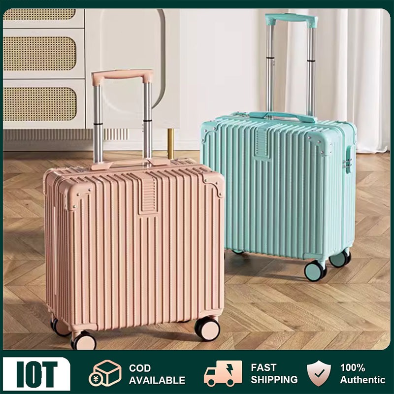 กระเป๋าลาก แบบพกพา 18 นิ้ว กระเป๋าเดินทาง ขึ้นเครื่อง พร้อม Suitcase 360°วงล้อโรมมิ่ง Luggage 7KG