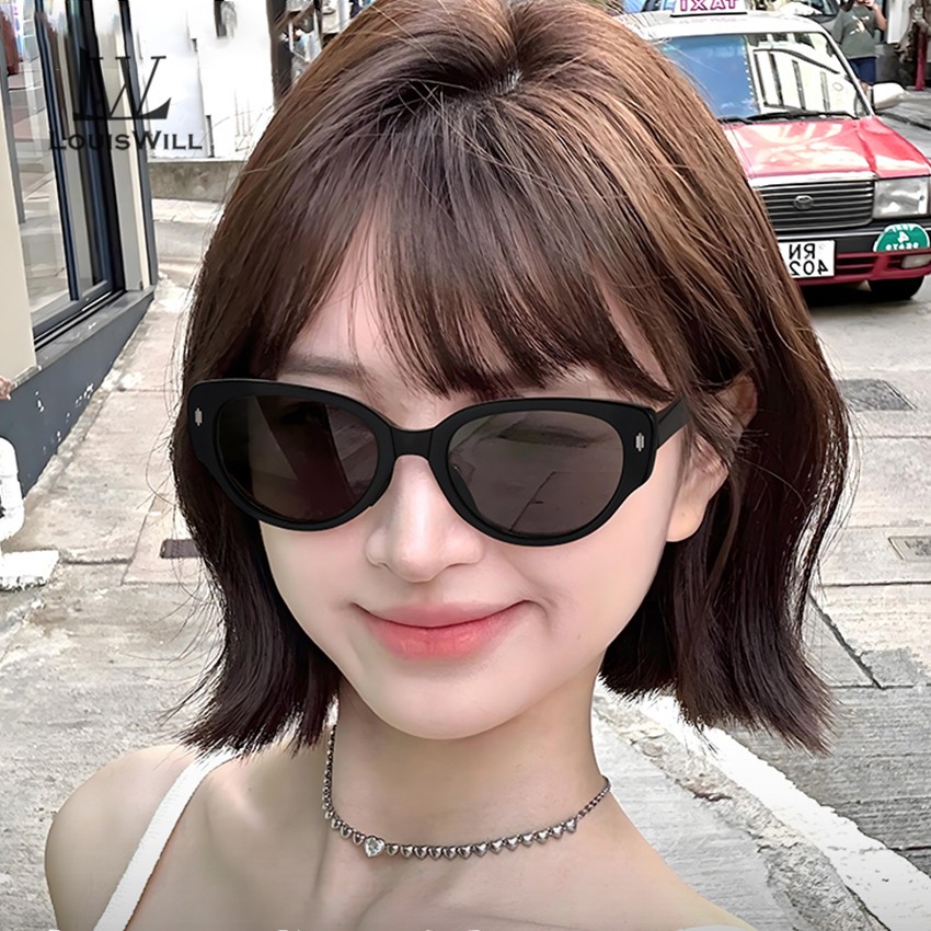 Louiswill ผู้หญิงพับแว่นตากันแดดสุภาพสตรี Retro Cat Eye แว่นตากันแดดแฟชั่นกรอบแคบแว่นตากันแดด UV400 ป้องกันแว่นตากันแดดโพลาไรซ์แว่นตา Sun แว่นตาสําหรับ W - รูปที่ 2