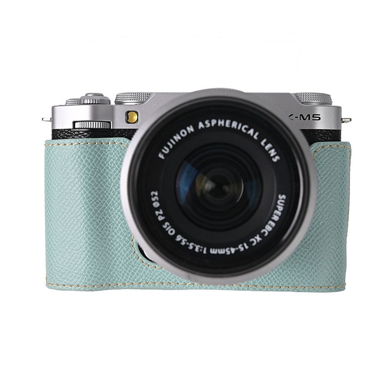 เคสครึ่งกล้องสําหรับเคส Fujifilm X-M5/Fujifilm X-M5/เคส Fujifilm X-M5 - ตัวหนังวัวชั้นบน + แผ่นฐานโล