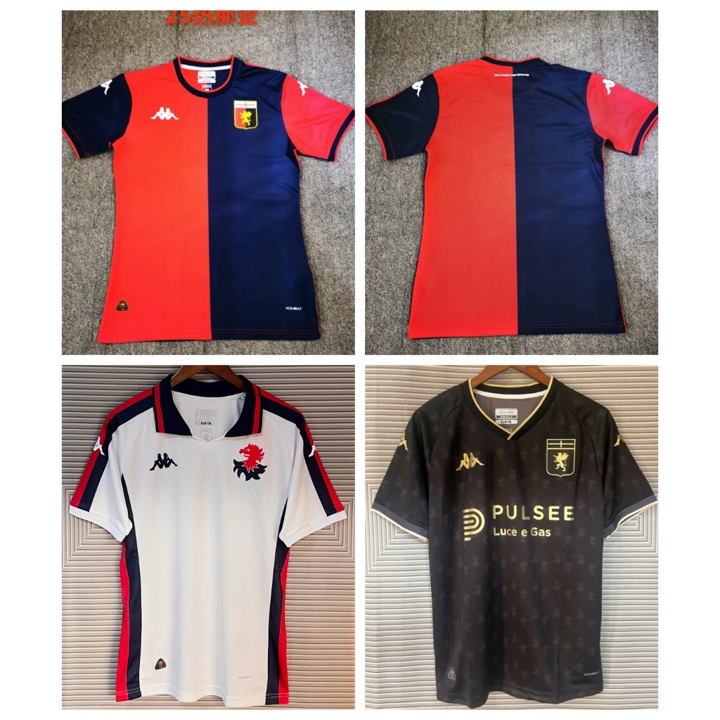 แฟนๆ 24-25 Genoa Home Away เสื้อฟุตบอลที่สามเสื้อคุณภาพสูง S-2XL