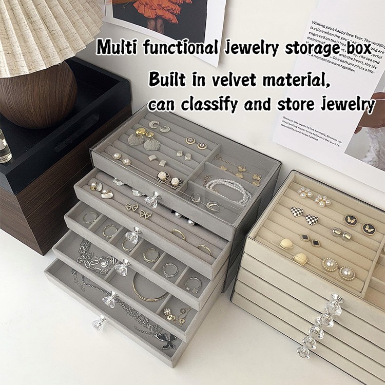 Multi-Functional Jewellery Organizer ถาดเครื่องประดับหลายชั้น Anti-oxidation เครื่องประดับ Organizer