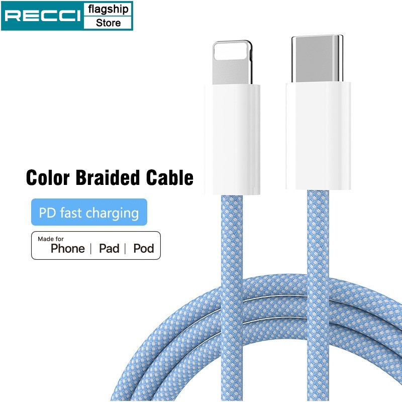 【รับประกัน 1 ปี】สายชาร์จ USB Type C To Li สาย PD 20W คุณภาพสูง สําหรับ Ios Pad