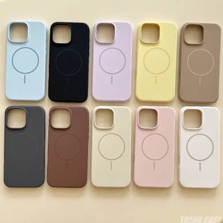 ซิลิโคนเหลวกรณีโทรศัพท์อ่อนสําหรับ ไอโฟน 16 บวก 15 14 13 12 11 มือโปร สูงสุด แม่เหล็กกันกระแทกปก