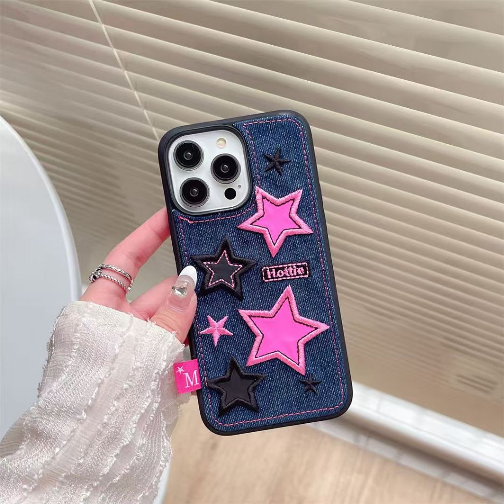 เคสโทรศัพท์มือถือ ผ้ายีน ปักลาย รวมทุกอย่าง แฟชั่น สําหรับ Iphone 15promax 13pro Apple xr xs14 11 12 xr
