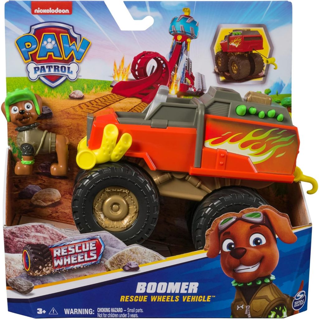 Paw Patrol: Rescue Wheels Boomer’s Monster Truck, Toy Truck with Vehicle Transformation and Collectible Action Figure รถบรรทุกมอนสเตอร์, รถบรรทุกของเล่นพร้อมการเปลี่ยนแปลงของยานพาหนะและรูปการกระทําสะสม