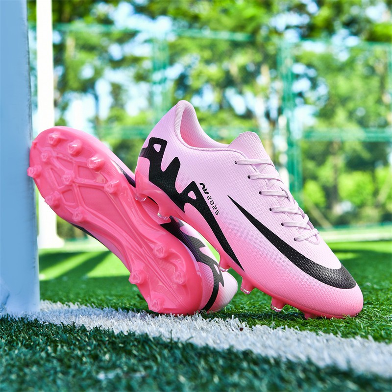 2024 ล่าสุด Low-Top Long Spike รองเท้าฟุตบอลเยาวชนเด็กรองเท้าฟุตบอล 5 สีขนาด 35-45