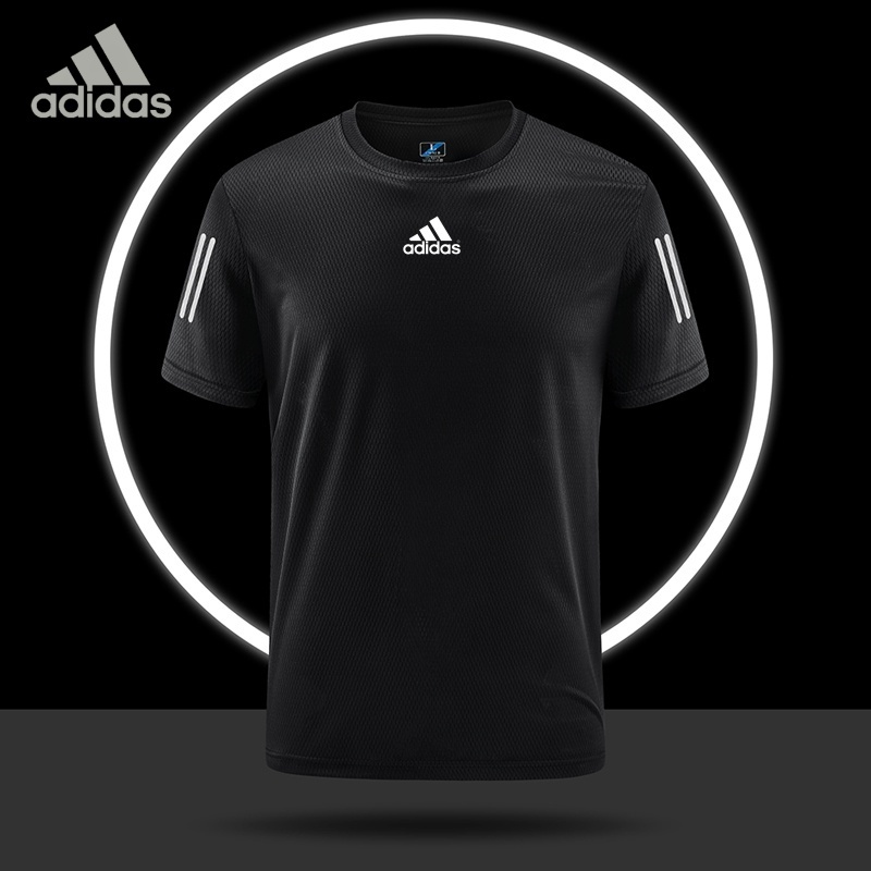 [ขายดี พร้อมส่ง] เสื้อยืดแขนสั้น ผ้าตาข่าย แบบแห้งเร็ว เหมาะกับการวิ่งออกกําลังกาย สําหรับผู้ชาย