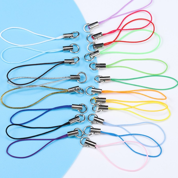 10 ชิ้น/แพ็ค เชือกคล้องพกพา คล้องกุญแจ คล้องมือถือ สายคล้องคอสั้น อุปกรณ์ DIY