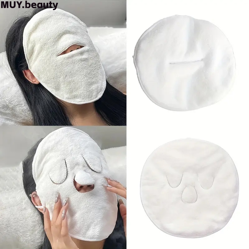 Hot Compress Face Towel Masks Reusable Facial Steamer Towel สําหรับร้อนเย็น Skin Care Moisturizing F