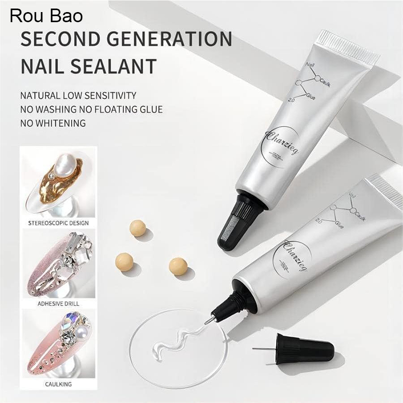Rou Bao 15g Nail Sealant Rhinestone กาว Super Sticky Nails Art DIY เครื่องมือ