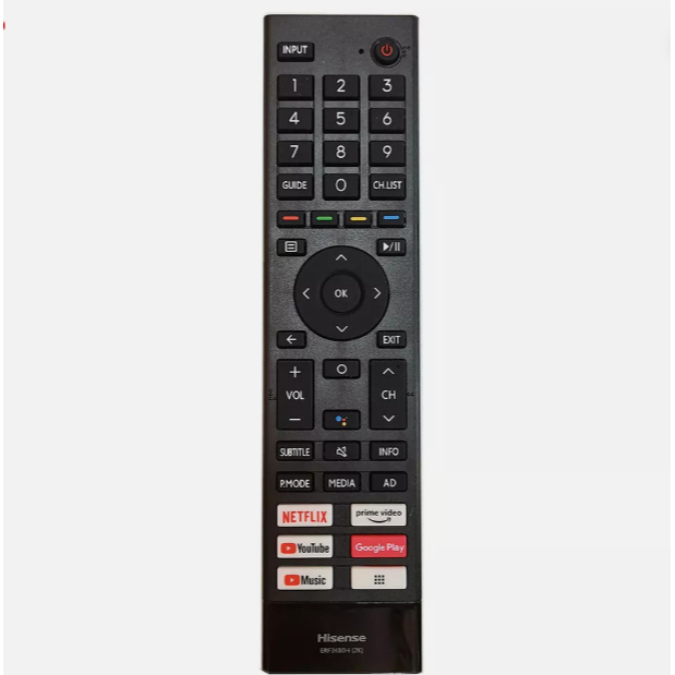 ใหม่ ERF3K80H (2K) เหมาะสําหรับรีโมทคอนโทรลเสียงทีวี Hisense W YouTube Netflix