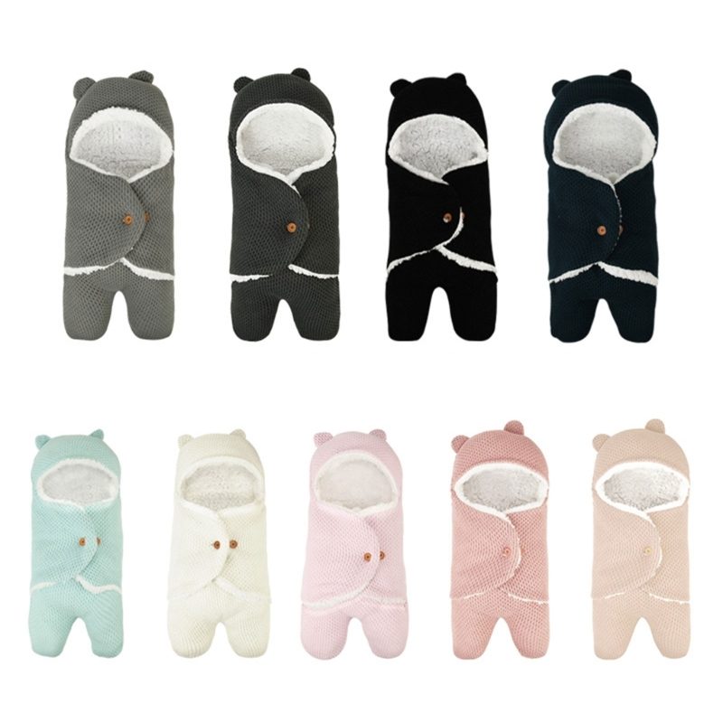 Wit รถเข็นเด็กฤดูหนาว Swaddle ผ้าห่มห่อถุงนอนสําหรับเด็กทารกสาว Breathable Warm Sleep Sack ทารกแรกเกิดผ้าปูที่นอนผ้านวม