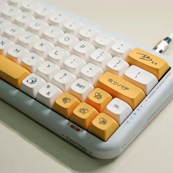 17 ชิ้น XDA Keycap นมน้ําผึ้ง Keycap ระเหิด PBT Keycap สําหรับคีย์บอร์ดแบบกลไก